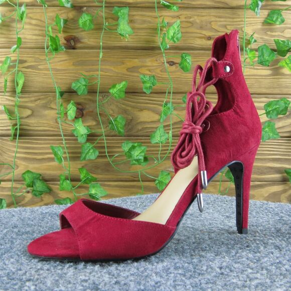 Dolce Vita‎ Women's Strappy Red Fabric Pump 6M Gently Used 2025 - Picture 1 of 7